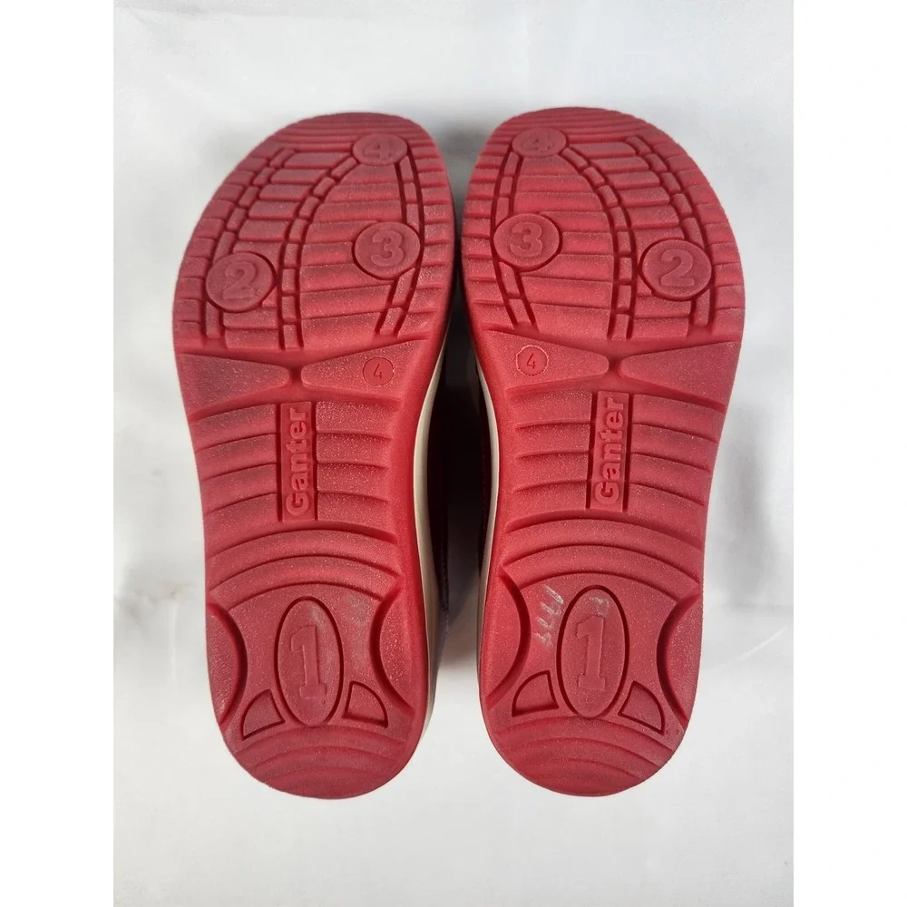 Ganter Womens US 6.5‎ Wide G Red Leather Suede Comfort Walking Shoes Zip EU37